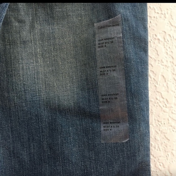 Calvin Klein Jeans.  Lean Boot Size 4 waist 27. - Picture 3 of 3